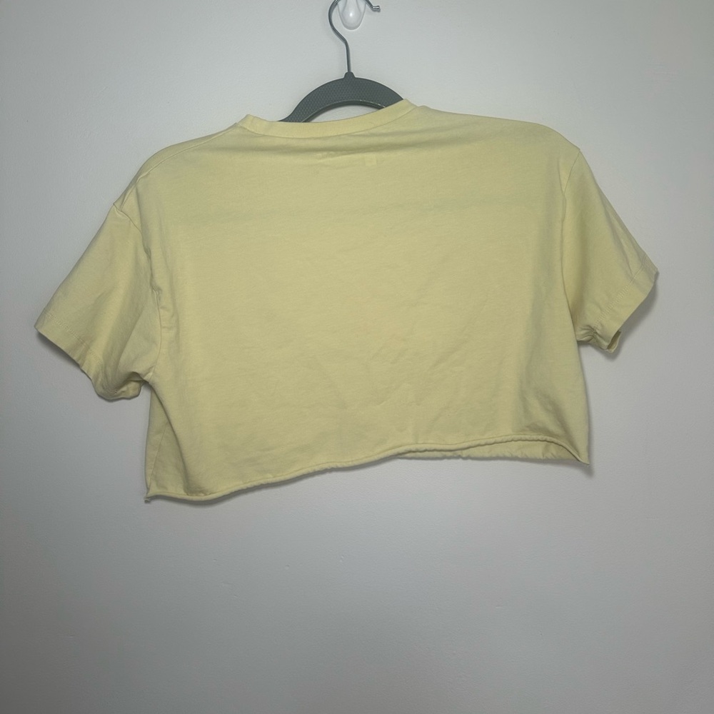 Alphalete Women’s Yellow Heavy Blend Crop Top Workout Top Size Small - Picture 6 of 7